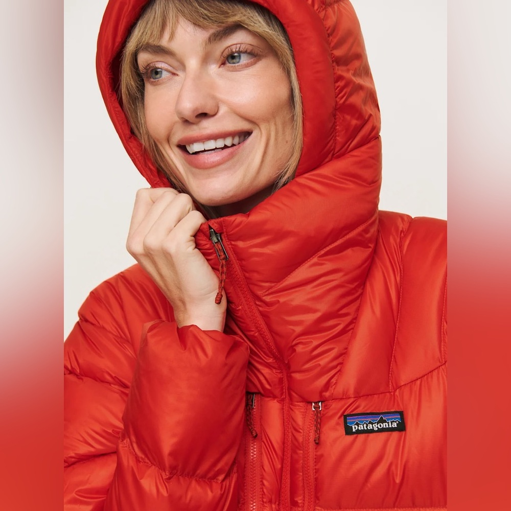 NWT Patagonia Fitz Roy Down Parka Hoody Coat Women's Size L Madder Red FA24 - Picture 5 of 16